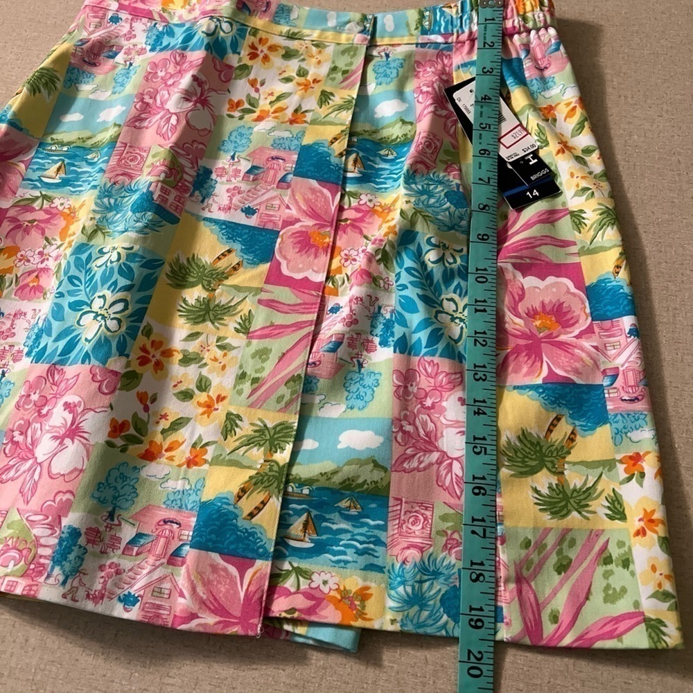New W/T Briggs New York Skort Womens 14 Floral Multicolor tropical - Picture 7 of 7